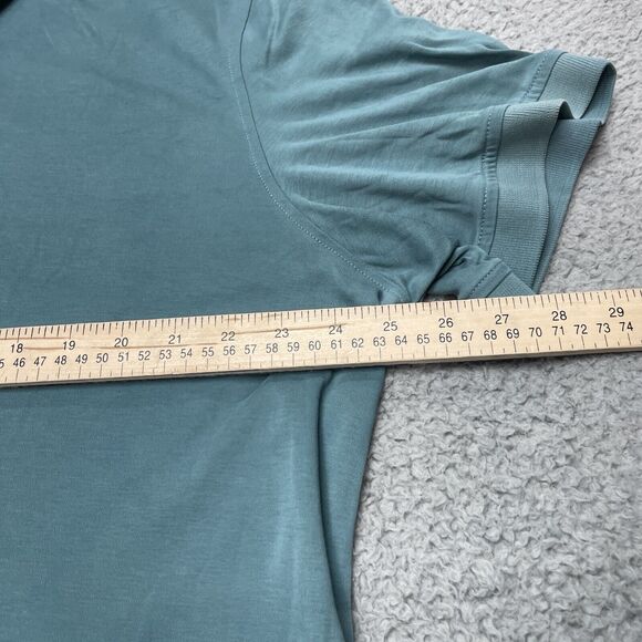 UNTUCKit Shirt Mens XXL Polo Golf Blue Short Sleeve Stretch Collared Cotton - Picture 10 of 16